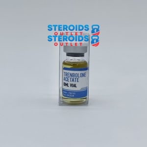 Trenbolone Acetate supplement bottle for muscle growth and performance.